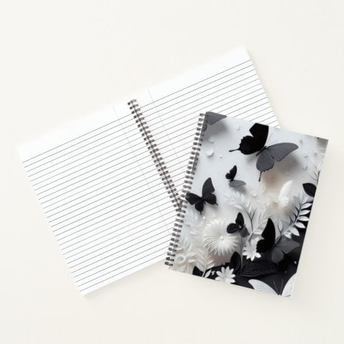 Black & White Elegance Spiral Notebook