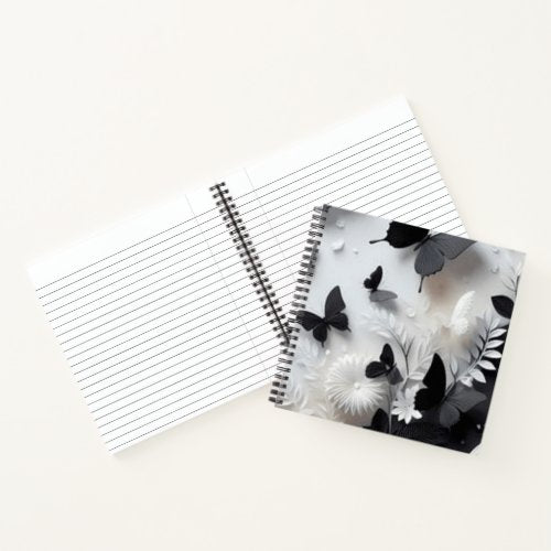 Black & White Elegance Spiral Notebook