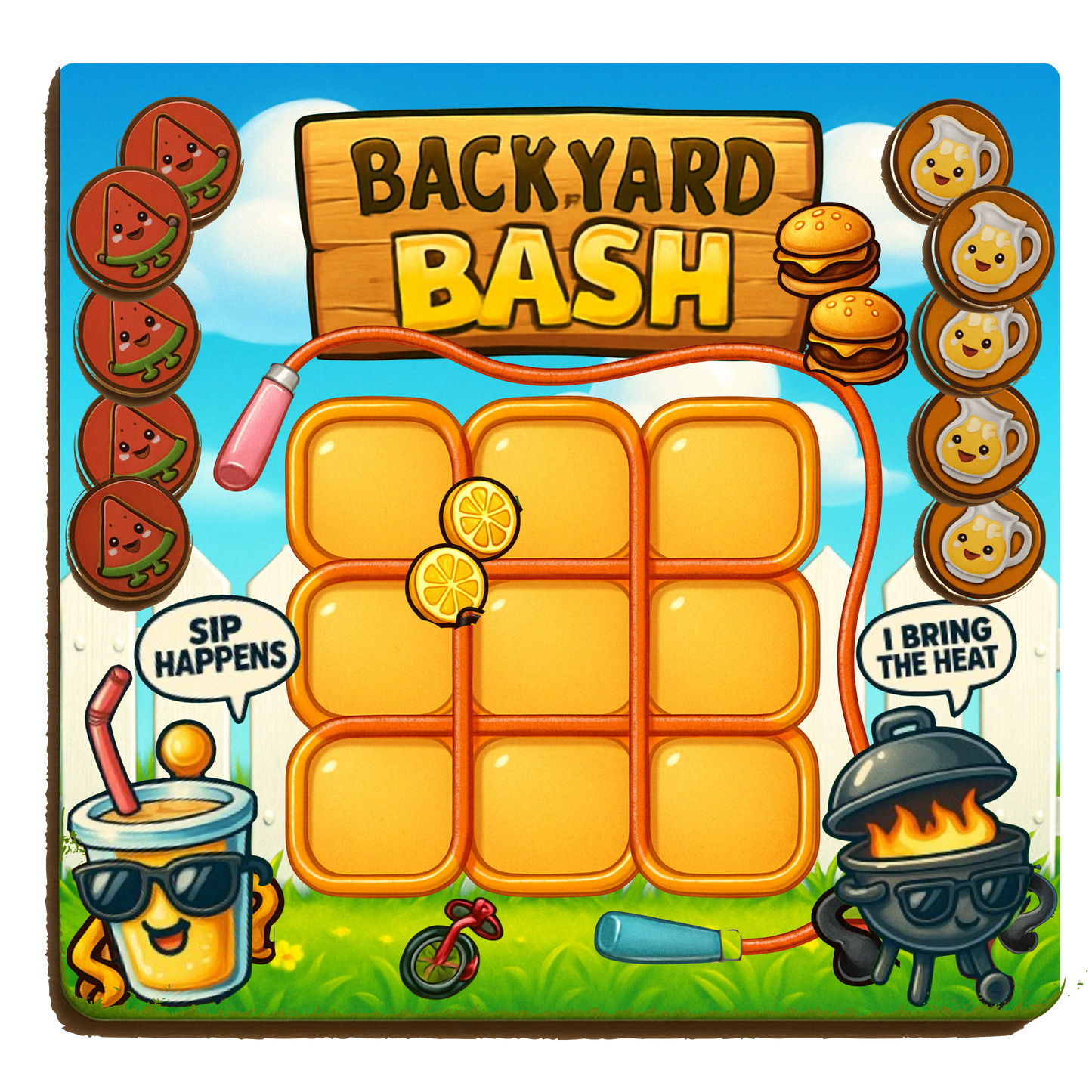 Backyard Bash Tic-Tac-Toe Game