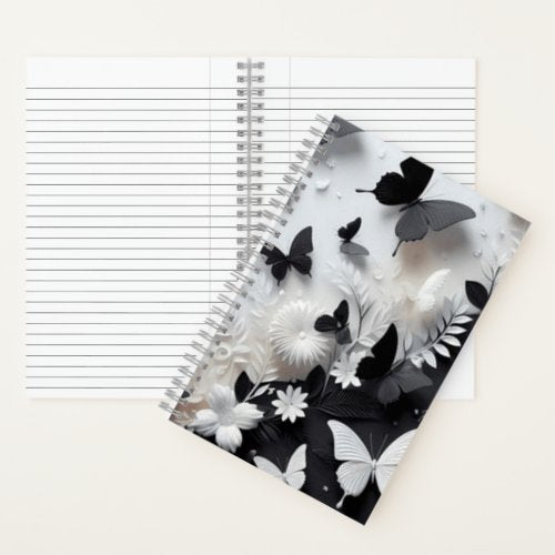 Black & White Elegance Spiral Notebook