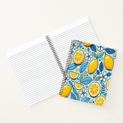 Blue Skies & Lemon Pies Spiral Notebook