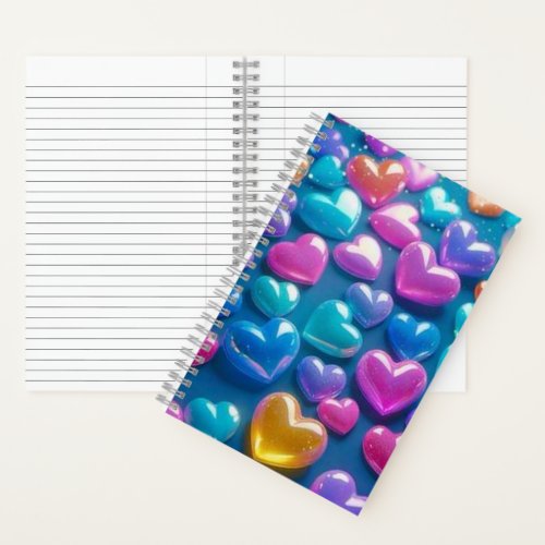 Candy Hearts Galore Spiral Notebook