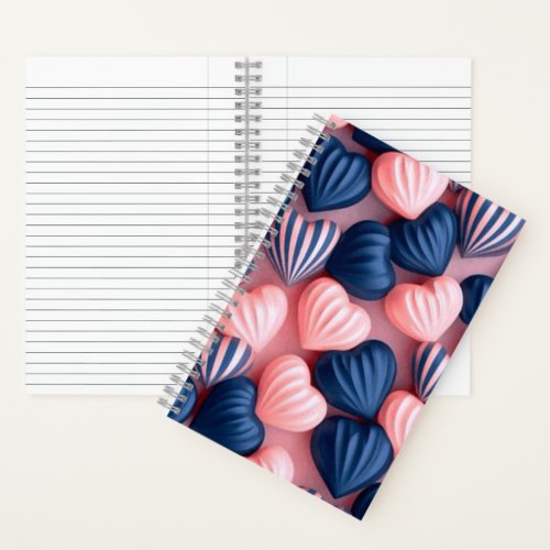 Chic Heart Arrangement Spiral Notebook