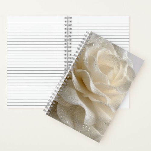Elegant White Roses Spiral Notebook