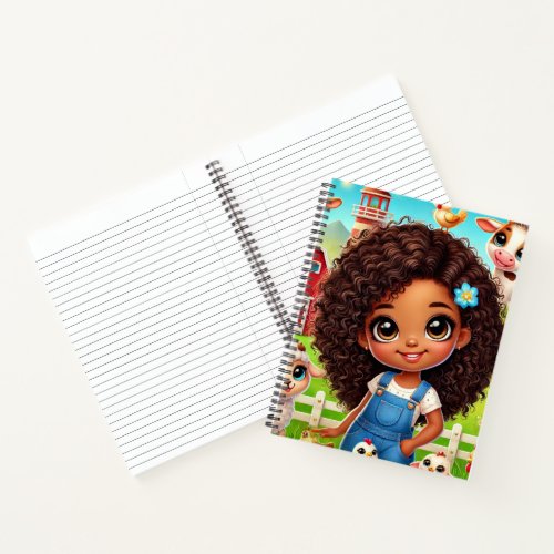 Hazel J Farm Friends Spiral Notebook