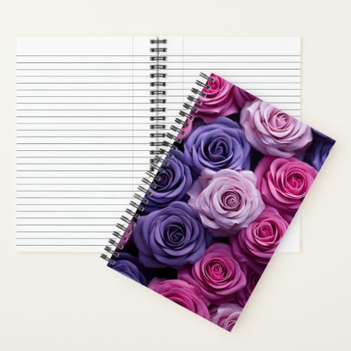 Lavender Rose Bloom Spiral Notebook