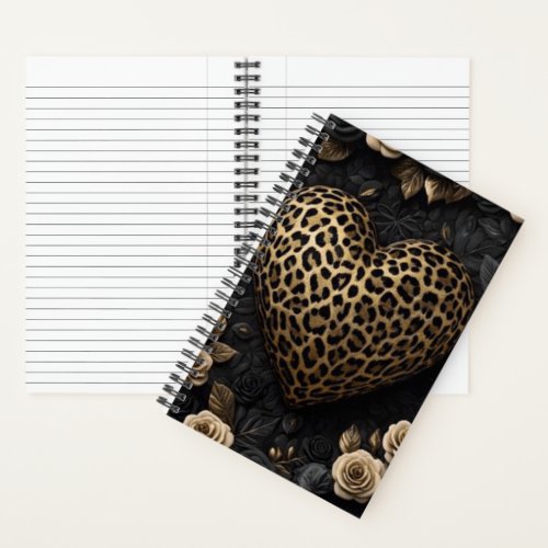 Leopard Heart Luxe Spiral Notebook