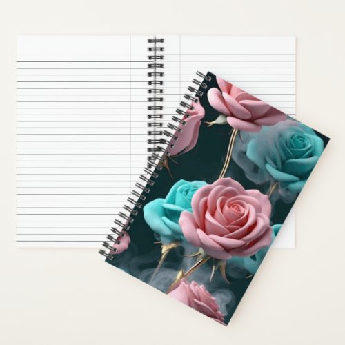 Mystic Rose Smoke Spiral Notebook