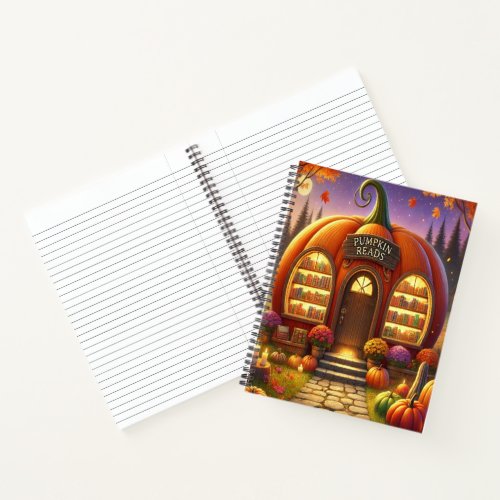 Pumpkin Reads Spiral Notebook