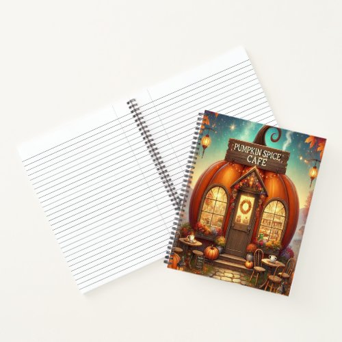 Pumpkin Spice Cafe Spiral Notebook