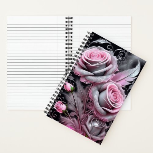 Romantic Rose Fantasy Spiral Notebook