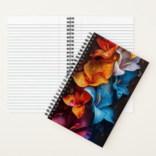 Vivid Blossom Cascade Spiral Notebook
